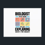 Carte Postale Venin de biologie | Teacher Science Student<br><div class="desc">This unique | Teacher Science Student" t-shirt is ideal as a funny gift idea for dad,  maman,  men,  women,  son,  daughter,  boyfriend,  girlfriend,  husband and wife.</div>