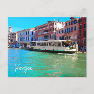 Carte Postale Venise Grand Canal Water Bus