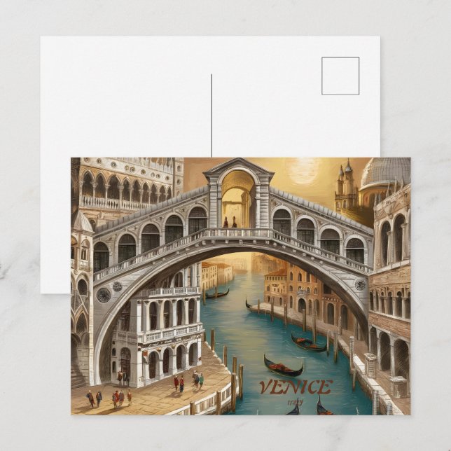 Carte Postale Venise Italie (Devant / Derrière)