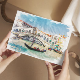 Carte Postale Venise, Italie - Aquarelle