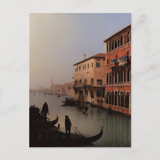 Carte Postale Ancienne – Venise, Panorama Et Gondoles (Italie)