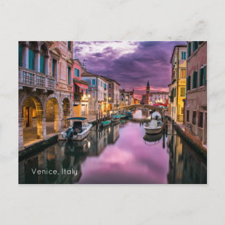 Carte Postale Venise, Italie Canal Pittoresque & Architecture Vé