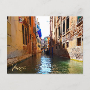 Carte Postale Venise Italie Canal Vie Joli Petit Pont