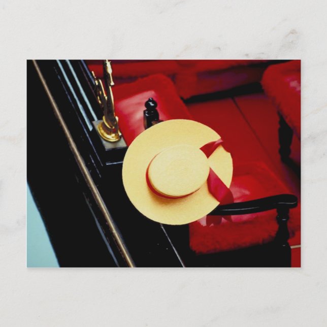 Carte Postale Venise Italie Gondoliers Casquette ~ Italien Roman (Devant)