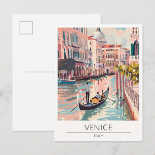 Carte Postale Venise Italie Illustration Artistique Voyage