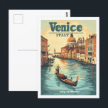 Carte Postale Venise Italie Vintage Lieu de voyage célèbre<br><div class="desc">Venise Italie Ville de l'eau Vintage Lieu de voyage célèbre</div>