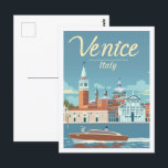 Carte Postale Venise Italie Vintage Lieu de voyage célèbre<br><div class="desc">Venise Italie Vintage Lieu de voyage célèbre</div>