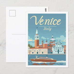Carte Postale Venise Italie Vintage Lieu de voyage célèbre