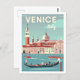 Carte Postale Venise Italie Vintage Lieu de voyage célèbre