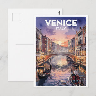 Carte Postale Venise Italie Voyage Rétro