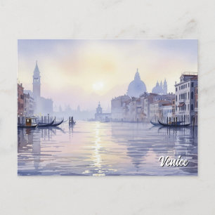 Carte Postale Venise Italie Voyage Souvenir Aquarelle