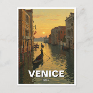 Carte Postale Venise Italie Voyage Souvenir Peinture