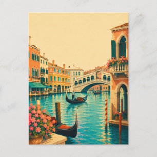 Carte Postale Venise Italie Voyage Vintage Grand Canal Gondole