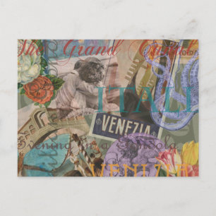 Carte Postale Venise Italie Voyage Vintage Joli Art Coloré