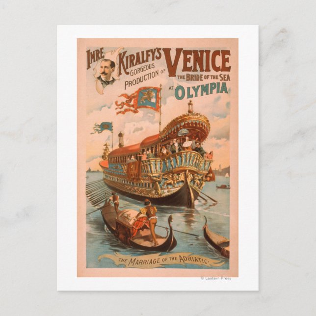 Carte Postale Venise, Mariée de la Mer à Olympia Gondolas 3 (Devant)