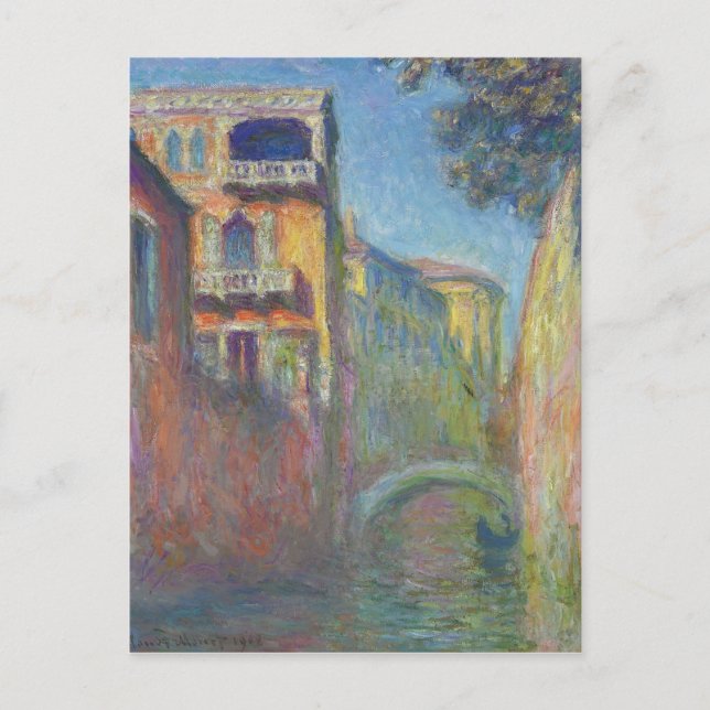 Carte Postale Venise, Rio de Père Noël Salut par Claude Monet (Devant)