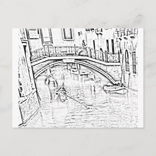 Carte postale Venise-Taxi (Devant)