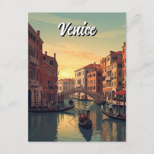Carte Postale Venise vintage Italie Voyage Souvenir