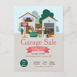 Carte postale Vente de garage