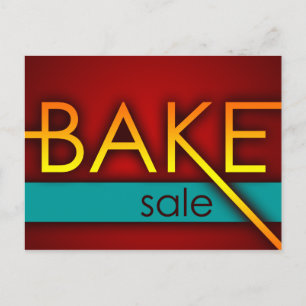 Carte Postale vente de gâteaux (typographique)