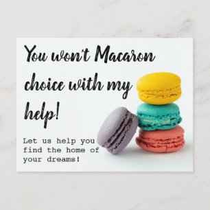Carte Postale vente mailer aiguillage immobilier macaron post
