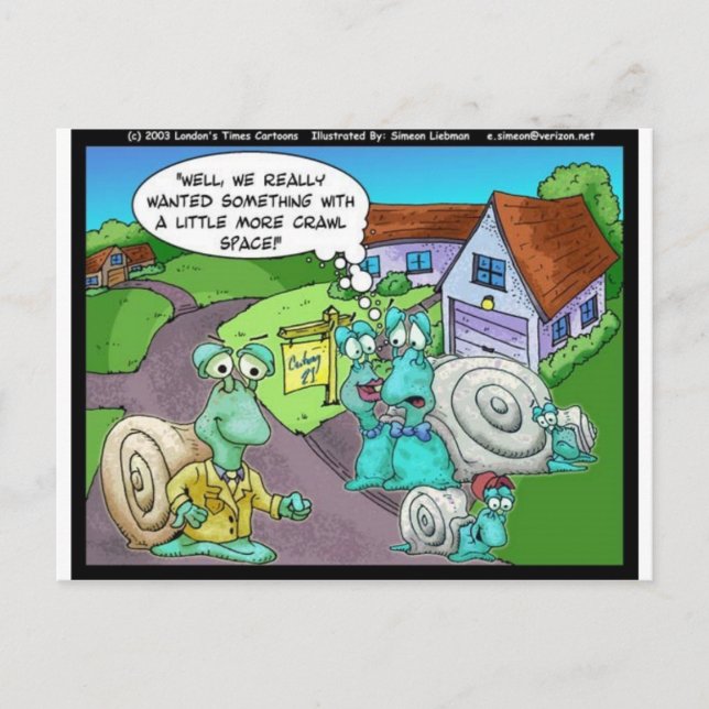 Carte Postale Ventes immobilières escargot Cadeaux et objets de  (Devant)