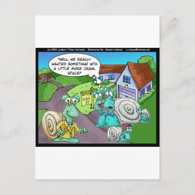 Carte Postale Ventes immobilières escargot Cadeaux et objets de  (Devant)