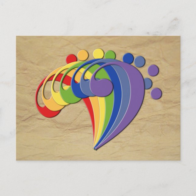 Carte Postale Ventilateur Basse Rainbow (Devant)