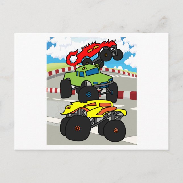Carte Postale Ventilateur Big Monster Trucks (Devant)