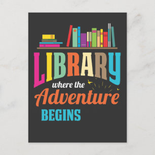 Carte Postale Ventilateur de bibliothèque - amateurs de livres L