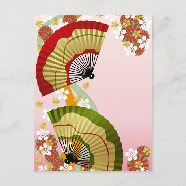 Carte Postale Ventilateur japonais 3 (Devant)