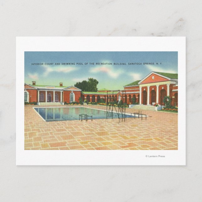 Carte Postale Ventilation de Loisirs Vue cour intérieure et pisc (Devant)