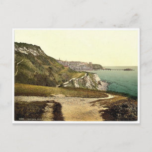 Carte Postale Ventnor, promenade à flanc de falaise, Île de Wigh