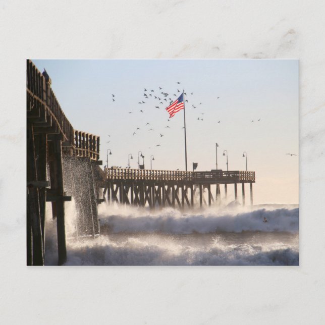Carte Postale Ventura Pier Waves | El Nino (Devant)