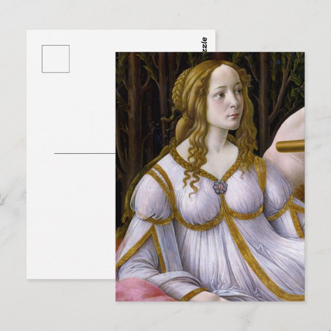Carte Postale Vénus de Botticelli Déesse de l'Amour Art de la Re (Devant / Derrière)
