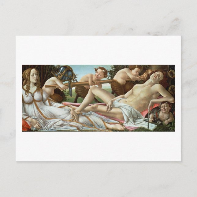 Carte Postale Vénus et Mars, c.1485 (tempera et huile) (Devant)