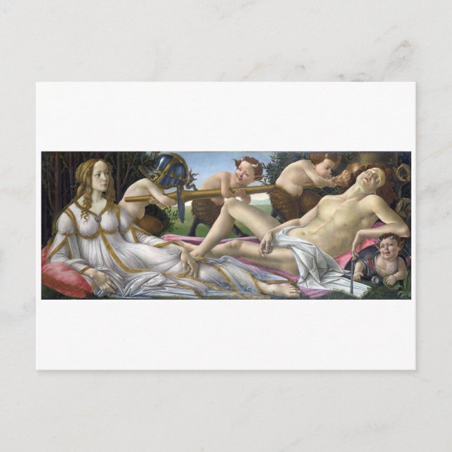 Carte Postale Vénus et Mars par Sandro Botticelli (Devant)