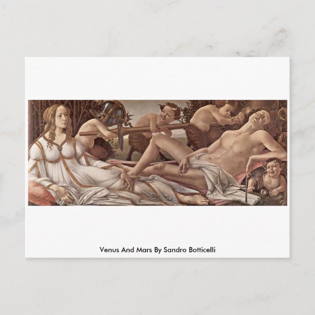 Carte Postale Vénus Et Mars Par Sandro Botticelli (Devant)