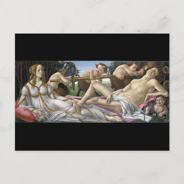 Carte Postale Vénus et Mars, Sandro Botticelli (Devant)