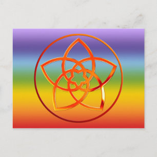 Carte Postale Venusblume / Venus Flower RED couleurs chakren