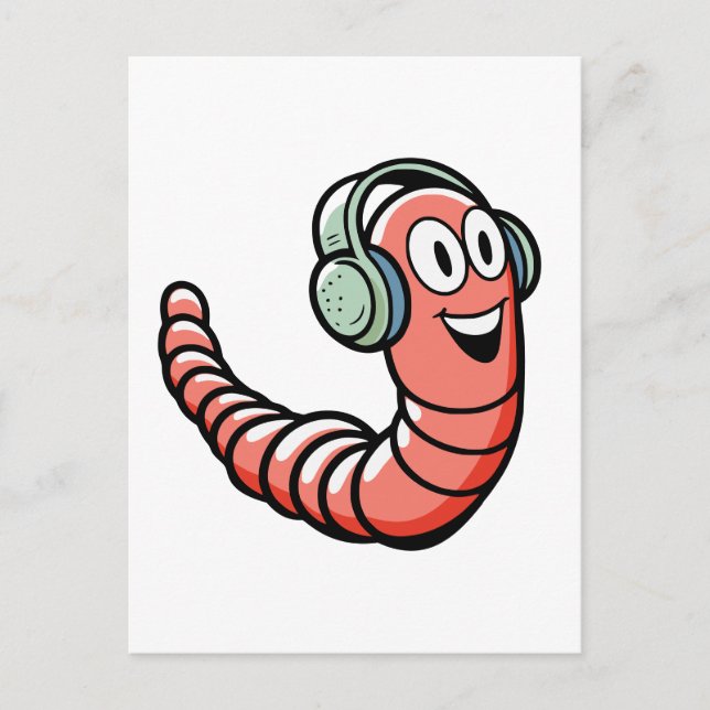 Carte Postale Ver de musique (Devant)