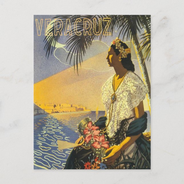 Carte Postale Veracruz Mexique voyage millésime (Devant)