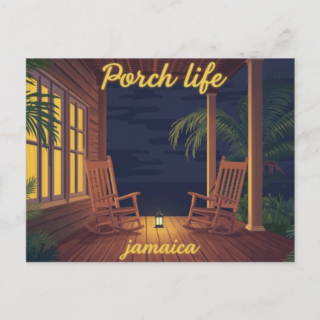 Carte Postale Véranda de Jamaïque, vie soirs  (Devant)