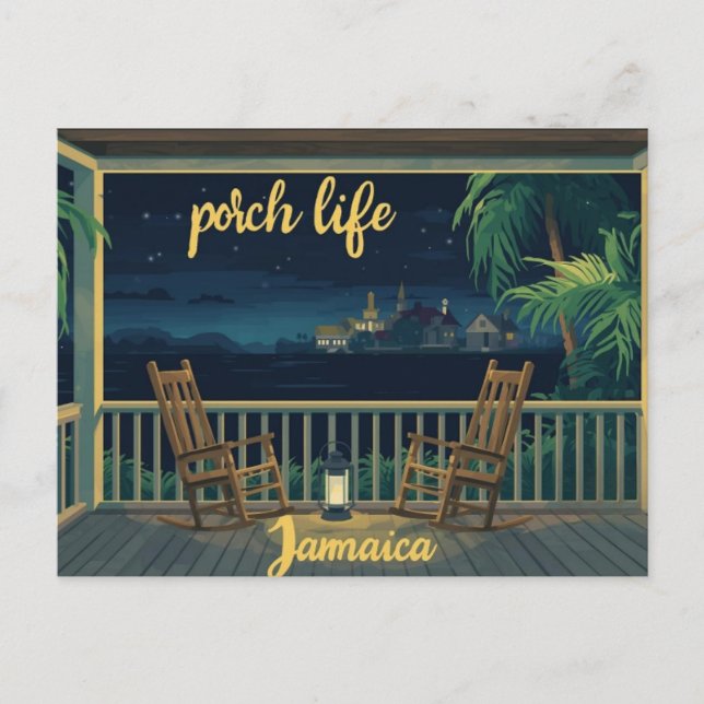 Carte Postale Véranda de Jamaïque, vie soirs  (Devant)
