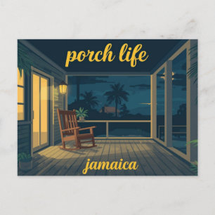 Carte Postale Véranda de Jamaïque, vie soirs