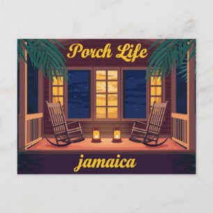Carte Postale Véranda de Jamaïque, vie soirs