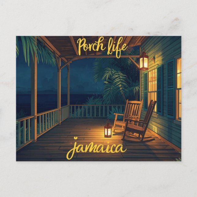 Carte Postale Véranda de Jamaïque, vie soirs (Devant)