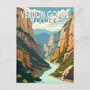 Carte Postale Verdon Gorge France Travel Art Vintage