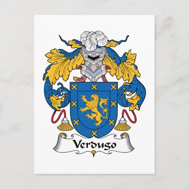 Carte Postale Verdugo Family Crest (Devant)