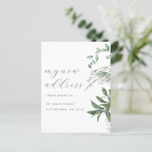 Carte Postale Verdure moderne Changement d'adresse Déménagement